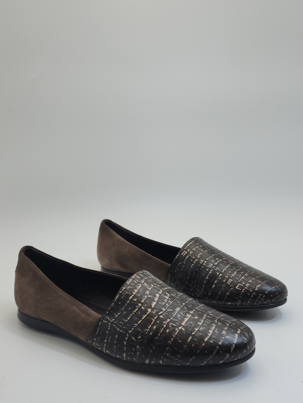 ECCO Women's Touch Ballerina 2.0 Croc-Embossed Leather Loafer Flats Size 41 - Picture 3 of 13